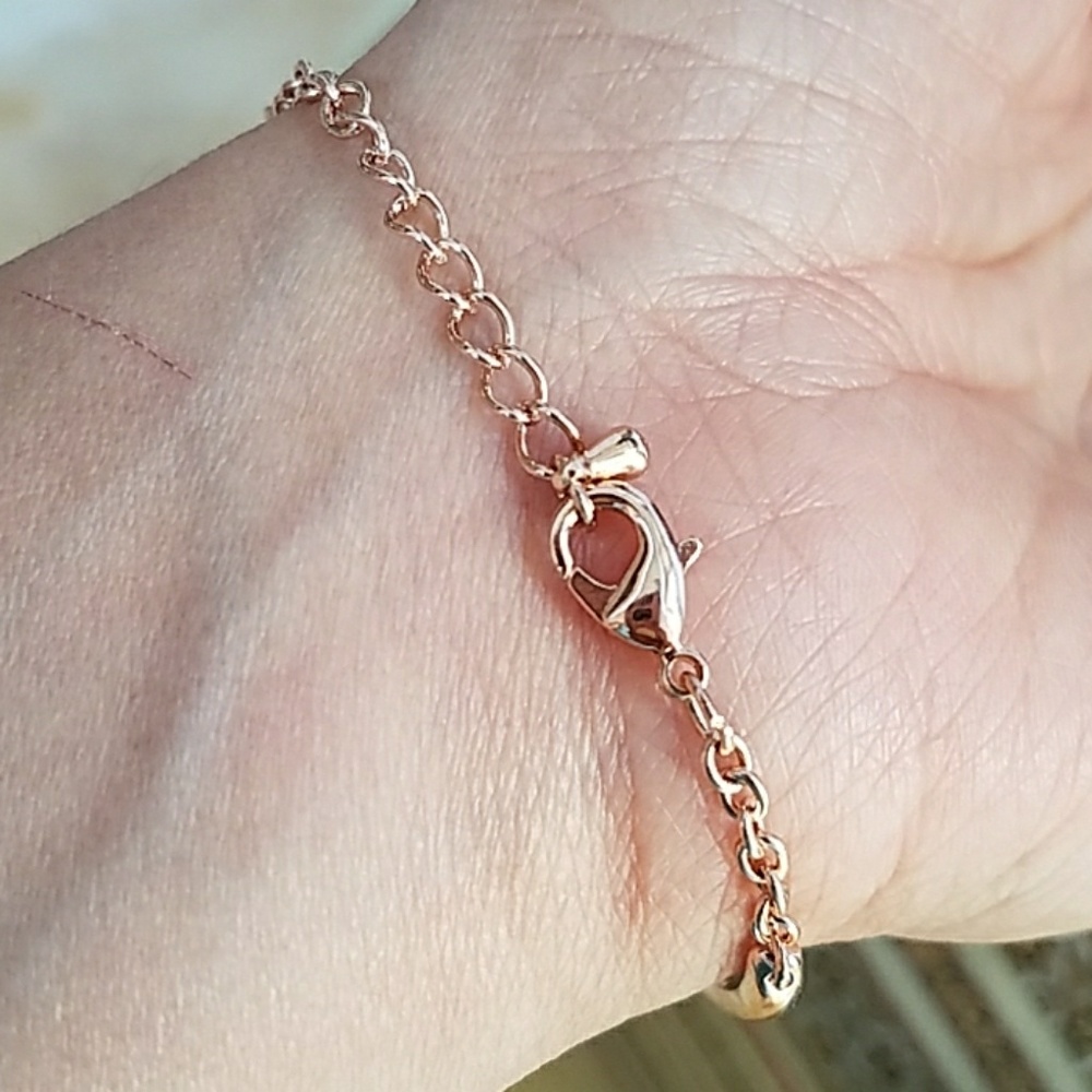 Rose Gold bracelet Nail Juste bangle 8" inches - Picture 5 of 8