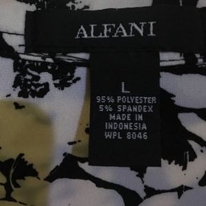 Alfani black & white flower print blouse.