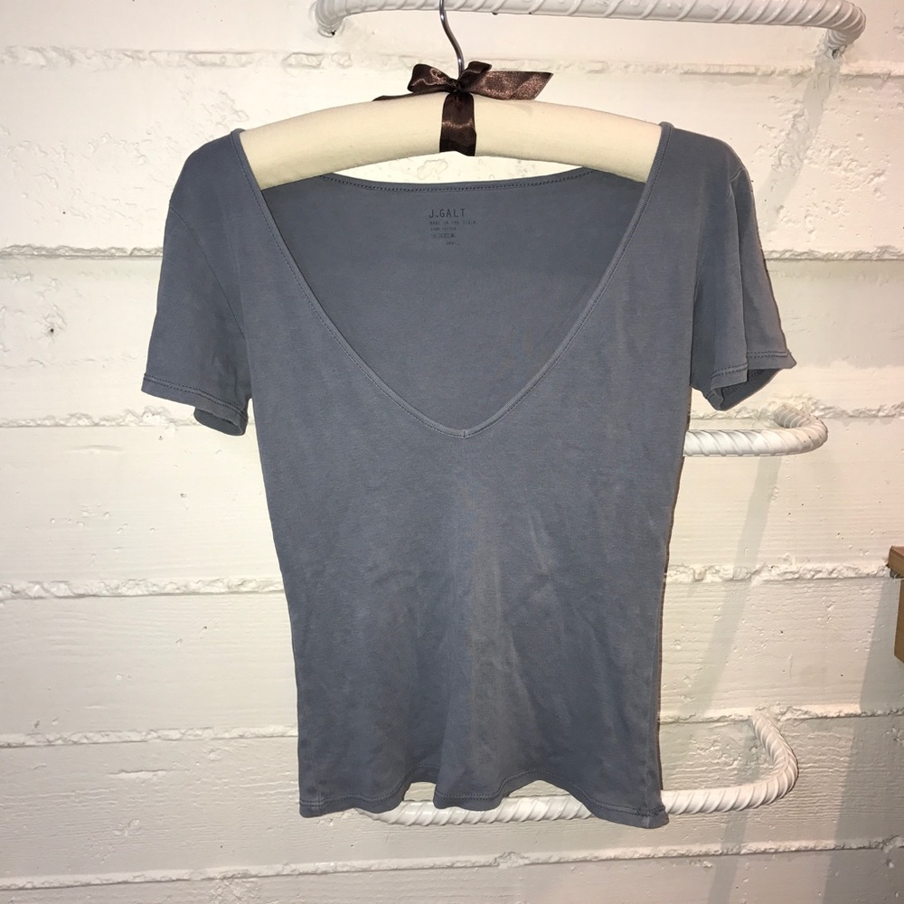 Brandy Melville Stonewashed Blue Billie Top