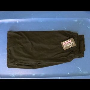 Plus size solid black legging army leggings