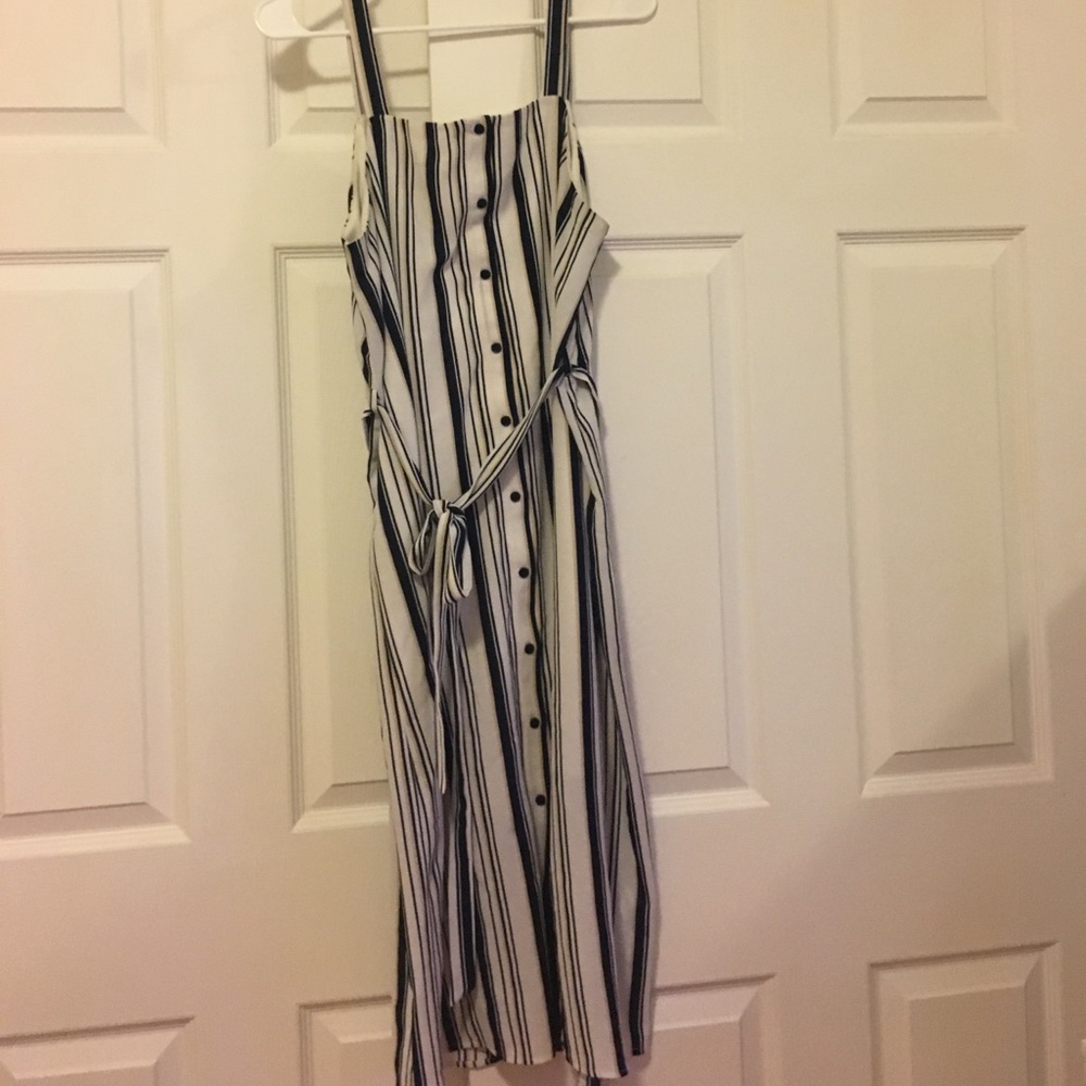Striped mid length dress
