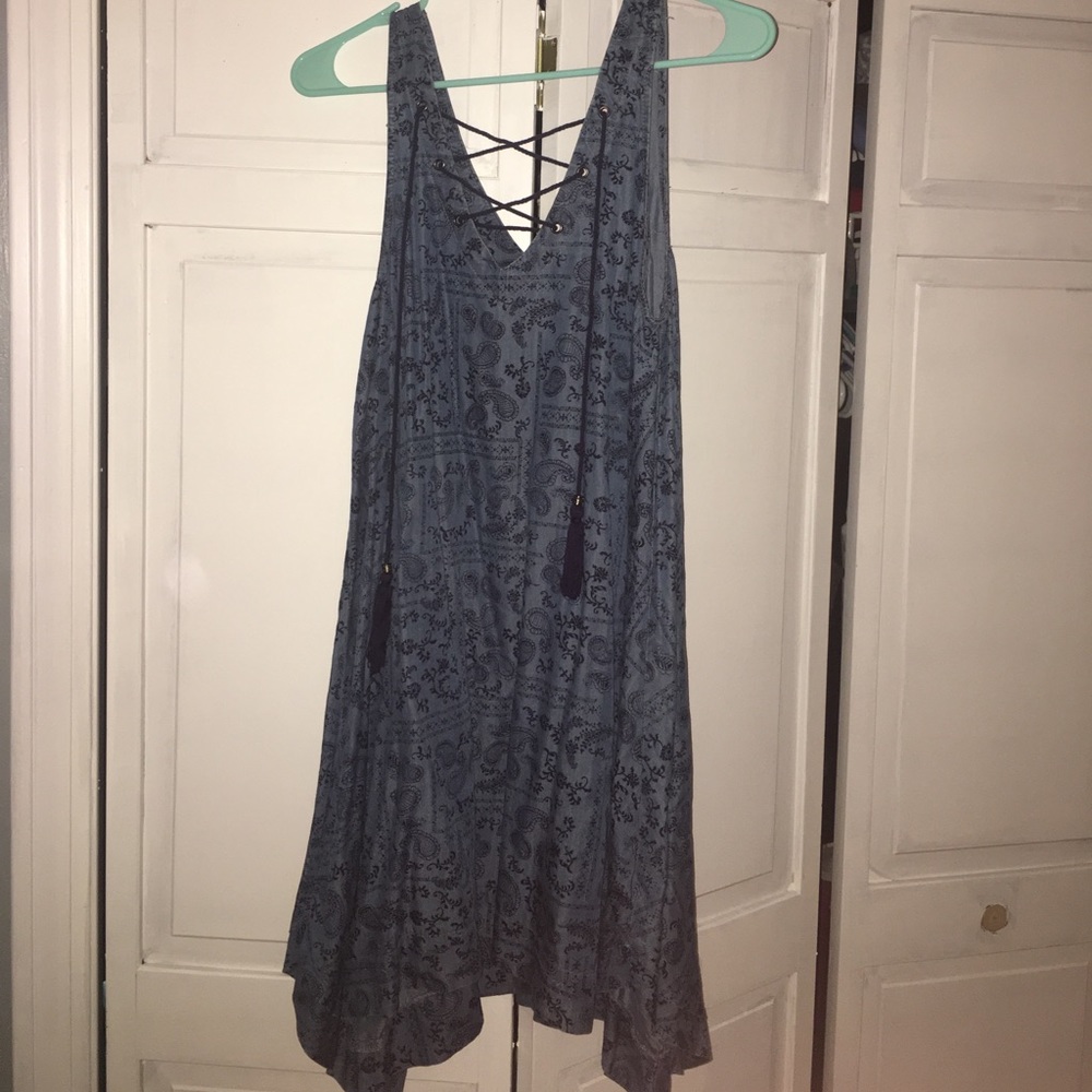 Blue shift dress