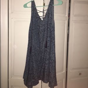 Blue shift dress