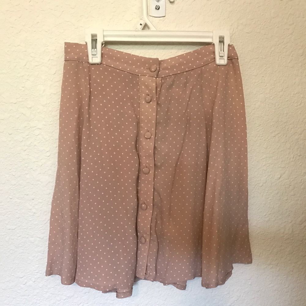 BM pink polka dot skirt