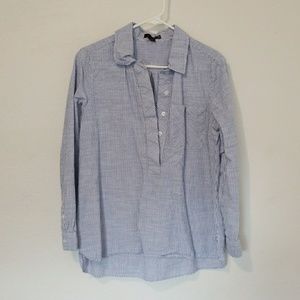 Blue and white business casual