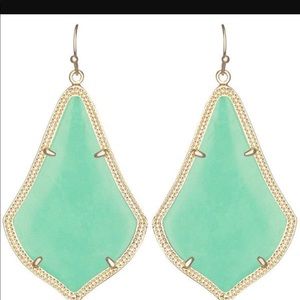Large Kendra Scott Earrings in Mint Green