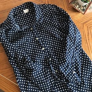 Navy J Crew Button Up