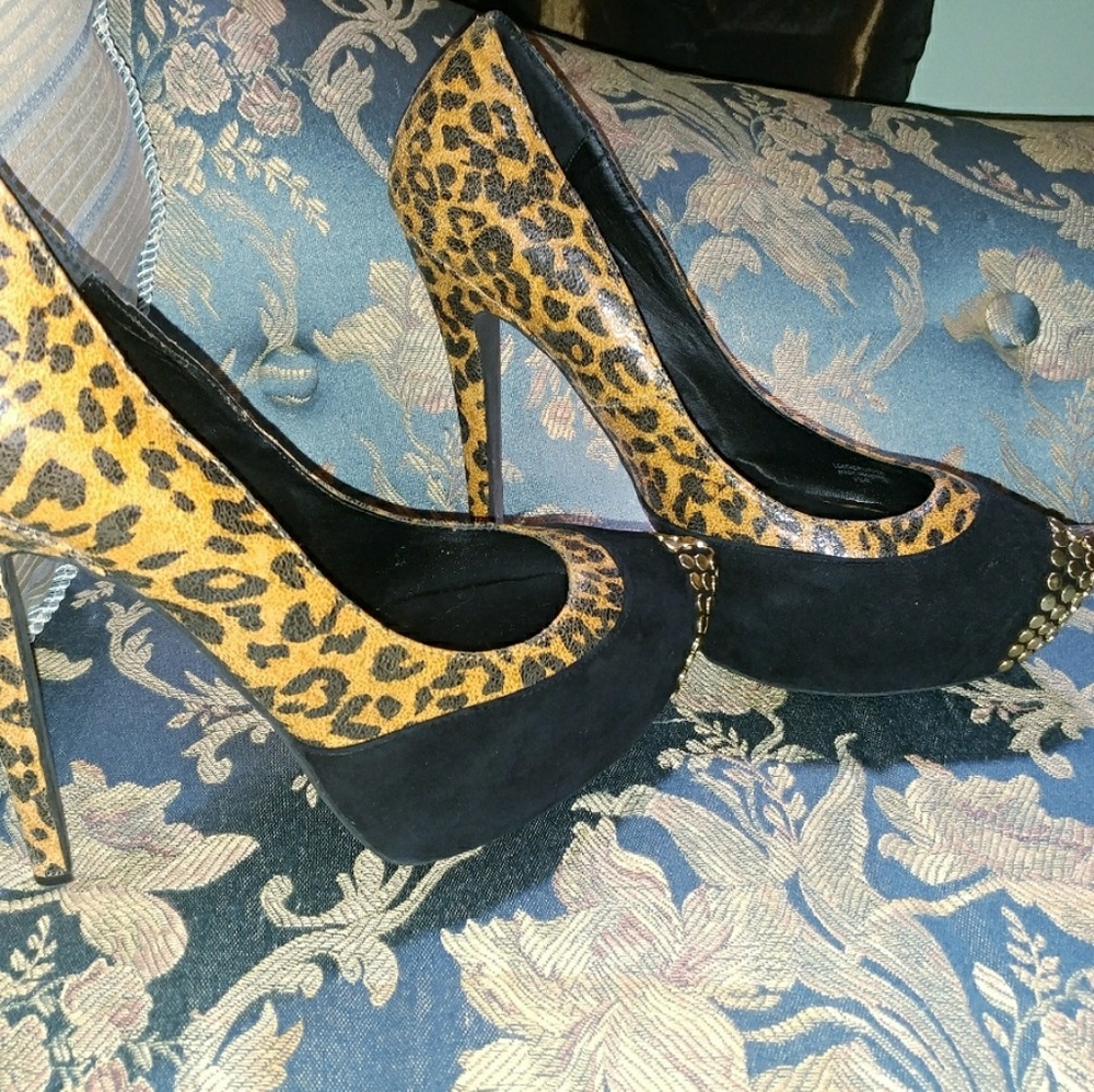 Leopard print heels