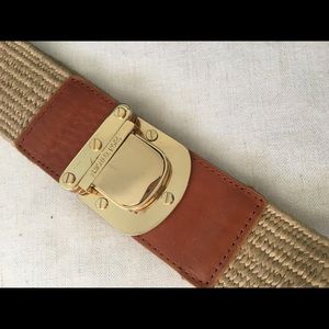 Michael Kors straw stretch belt