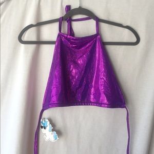iheartraves WITH TAG purple triangle top