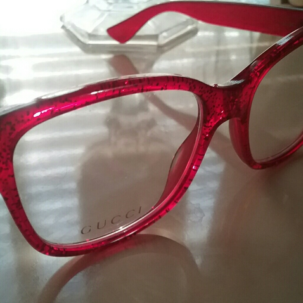 Gucci Red Sparkle GG Glasses- 100% Authentic