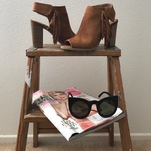 Fall suede shoes with 3 inch heel