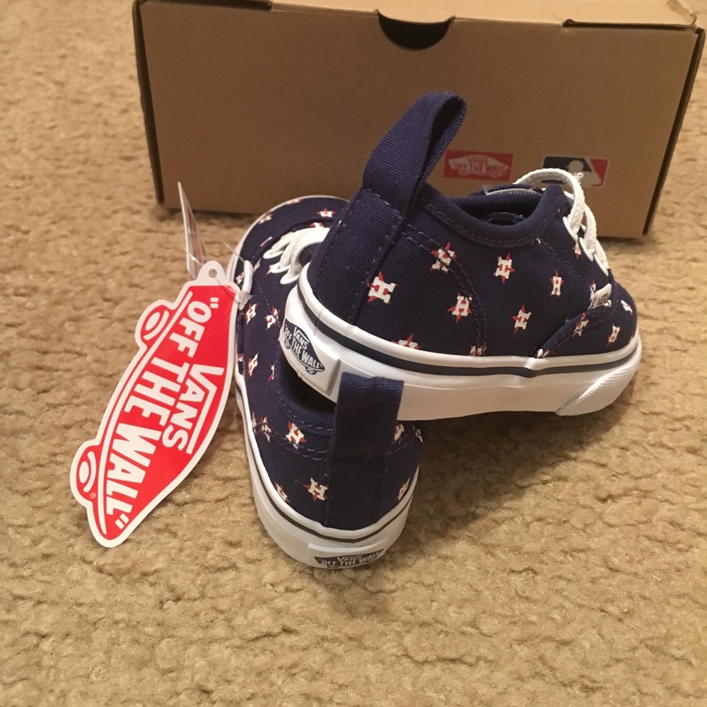 Houston Astros MLB Authentic V Lace Vans - Picture 3 of 4