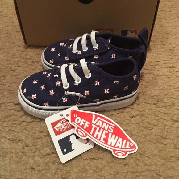 Houston Astros MLB Authentic V Lace Vans - Picture 2 of 4