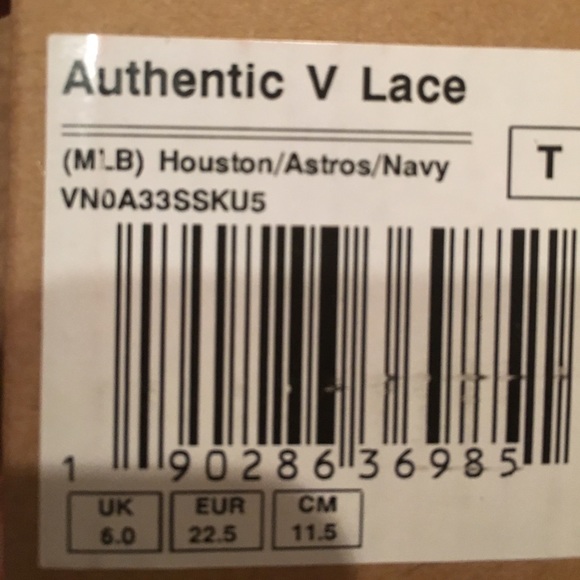 Houston Astros MLB Authentic V Lace Vans - Picture 4 of 4