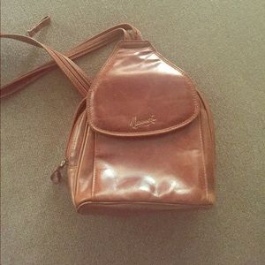 Leather backpack camel color!