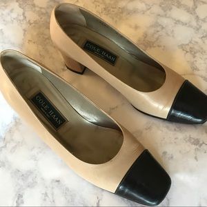 Cole Haan Beige/Black Heels