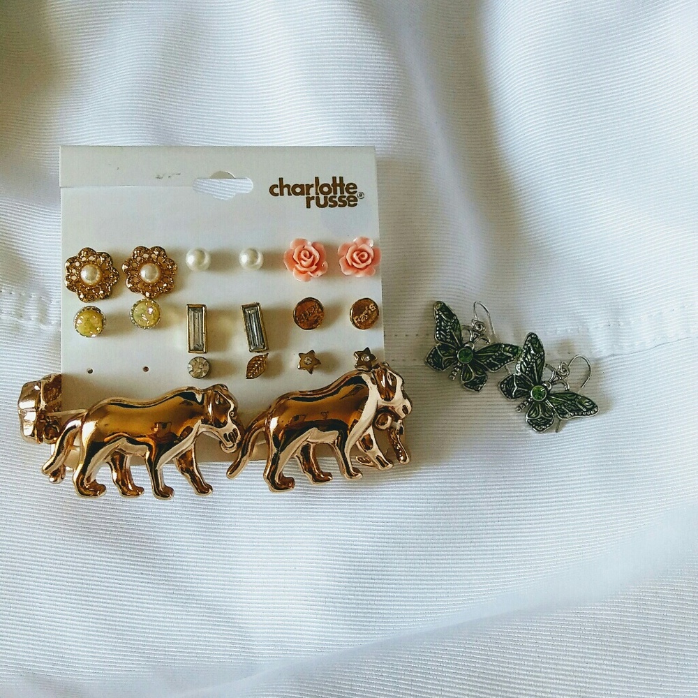 Lion bracelet and earring pack