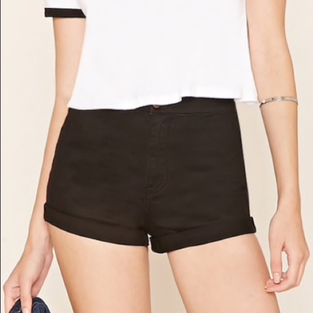 Forever 21 Cuffed Denim Shorts