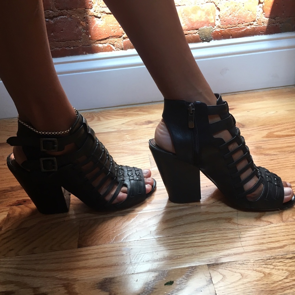 Vince Camuto  peep toe booties fits 8.5/ 9