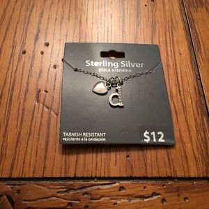 🌺"D" initial pendant with delicate necklace