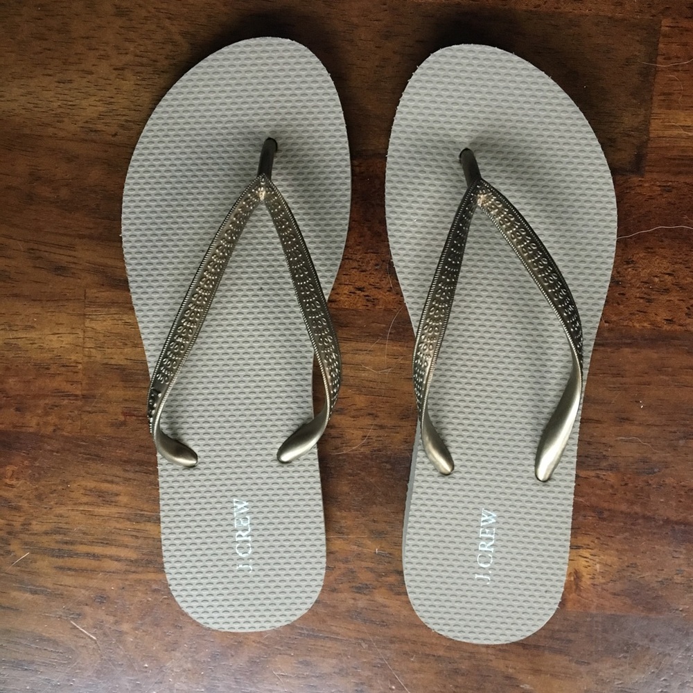J. Crew flip flops - never worn - size 6