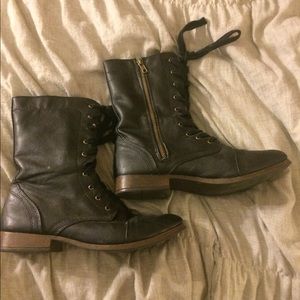 Target black combat boots. Size 10