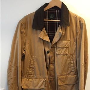 J Crew Field jacket canvas cotton tan brown