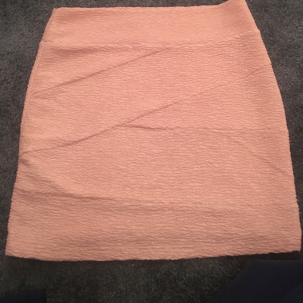 Charlotte Russe peach body con skirt