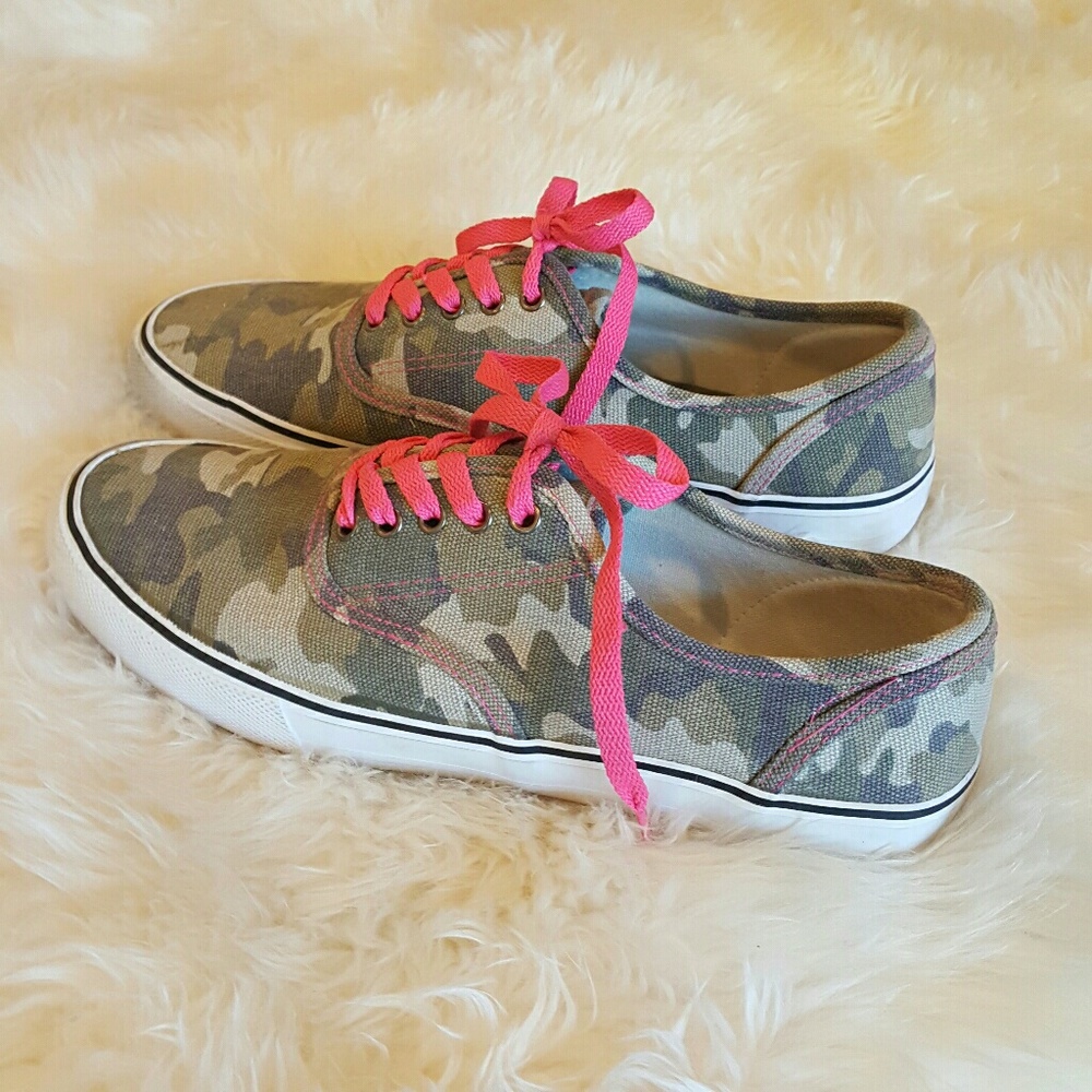 Neon Camo Canvas Sneakers
