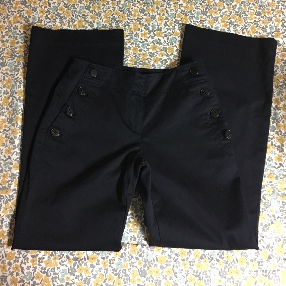 Navy LOFT "Julie" pant 00 petite