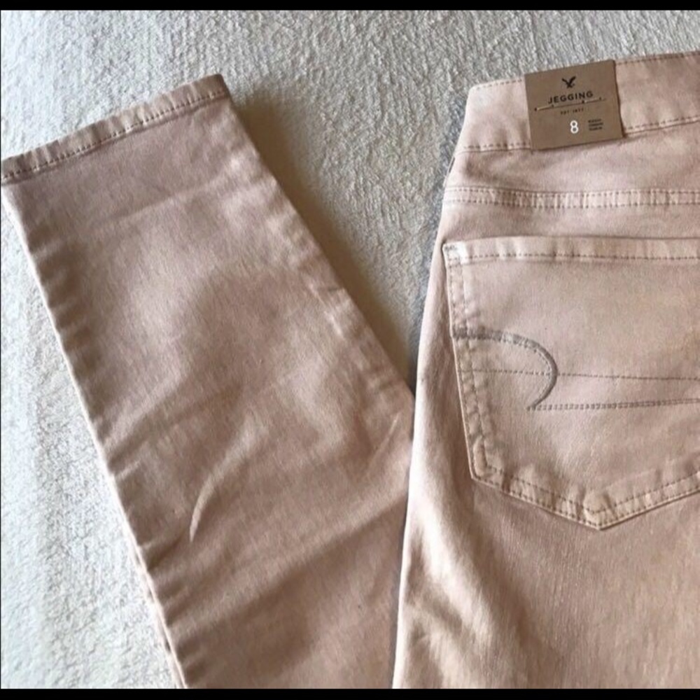 NWT American Eagle Shiny jeggings size 8