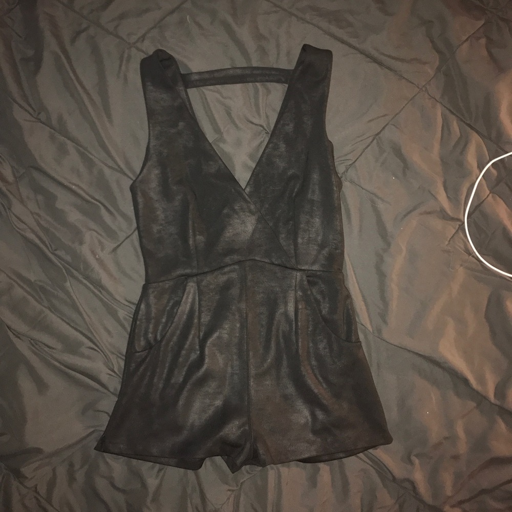 Free people faux leather romper