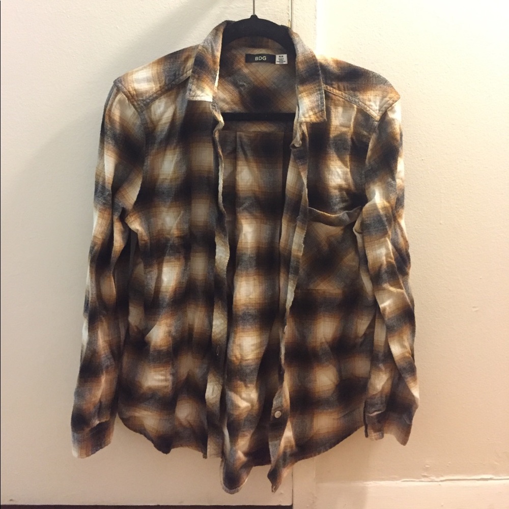 BDG Plaid Button Shirt