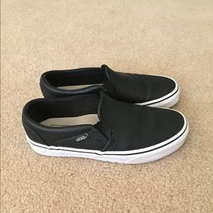 Vans Perforated Black Slip-ons