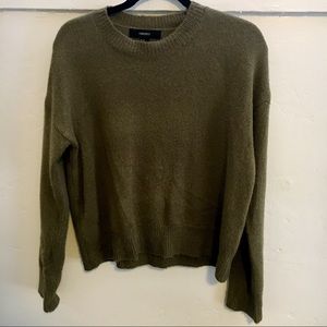 Olive green crew neck sweater