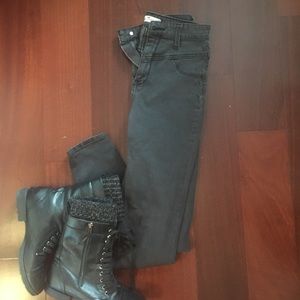 Hollister black washed high waisted jeans