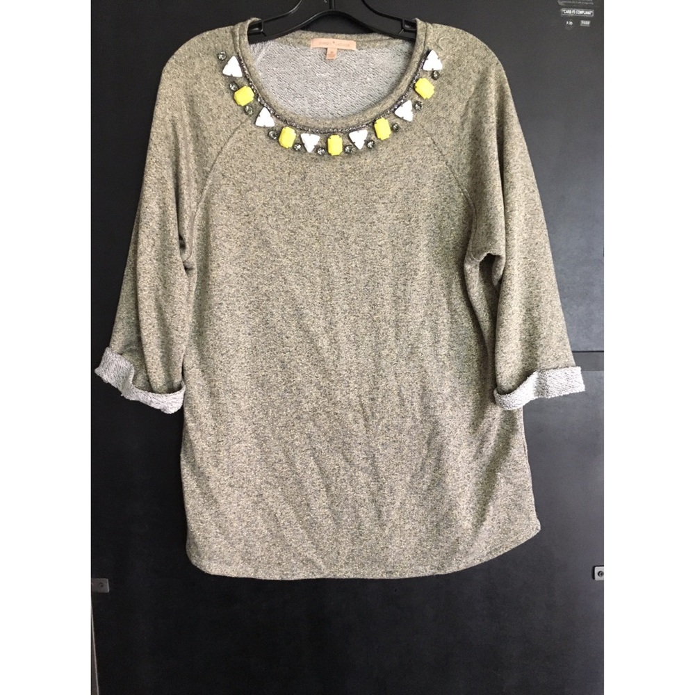 Gibson & Latimer beaded sweatshirt