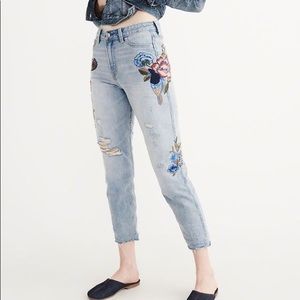 Abercrombie & Fitch Embroidered Jeans