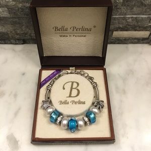 Bella Perlina blue beach charm bracelet