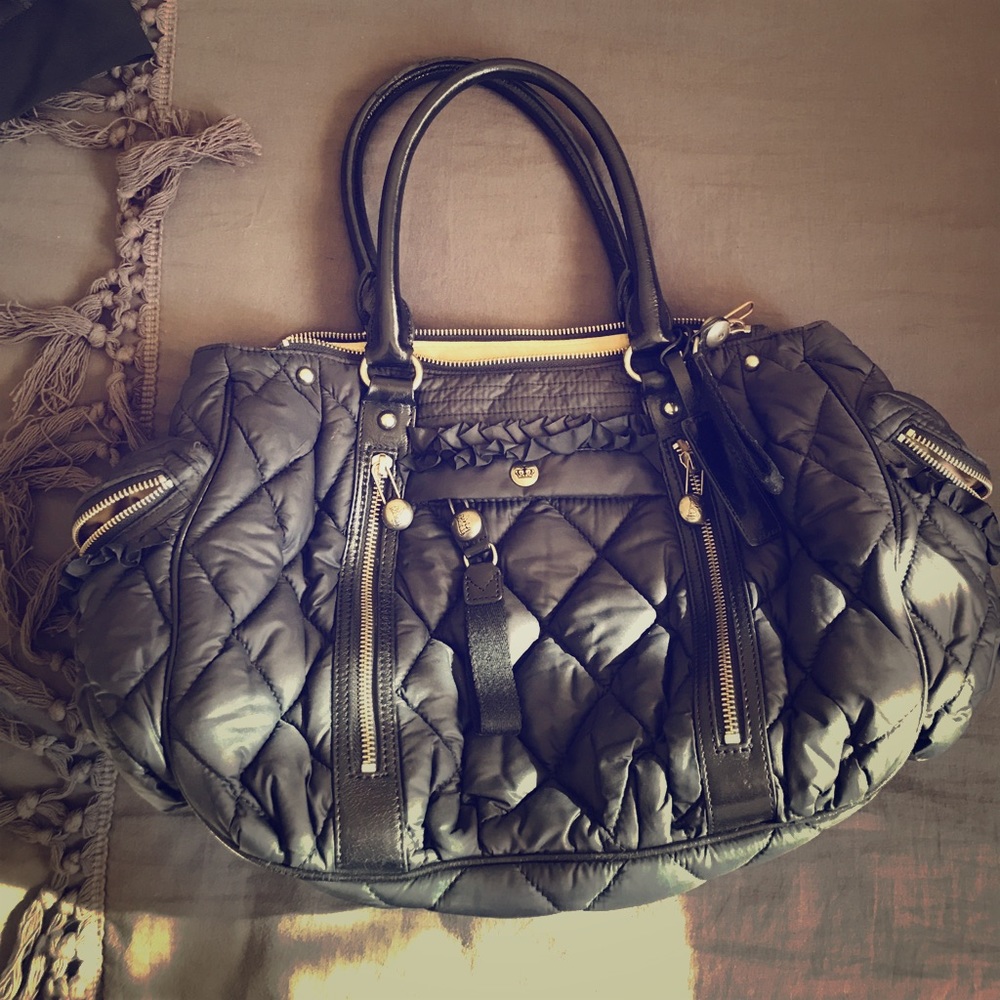 Juicy Couture Quilted Black Handbag Purse