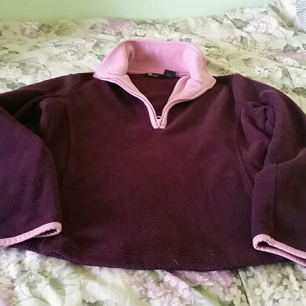 Fleece Sweatshirt Marron/Pink  Size M