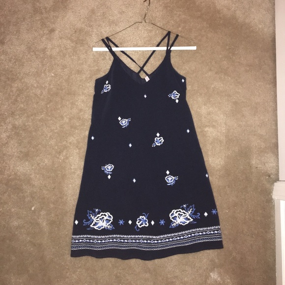 *BRAND NEW* Navy blue floral summer dress - Picture 3 of 4