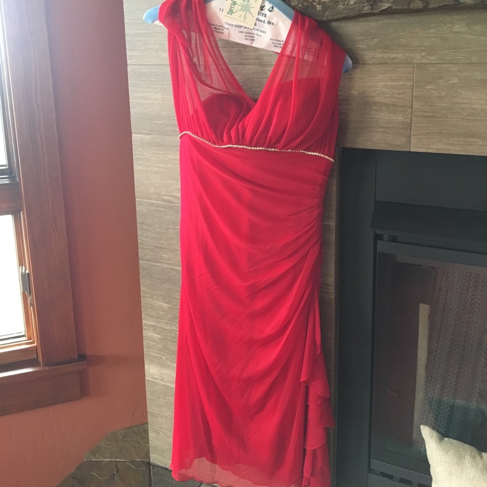 Red cocktail dress