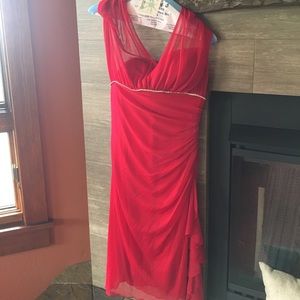 Red cocktail dress