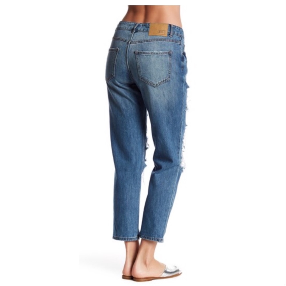 HP! Band of Gypsies Quinn Boyfriend Crop Jean NWT - Picture 3 of 4
