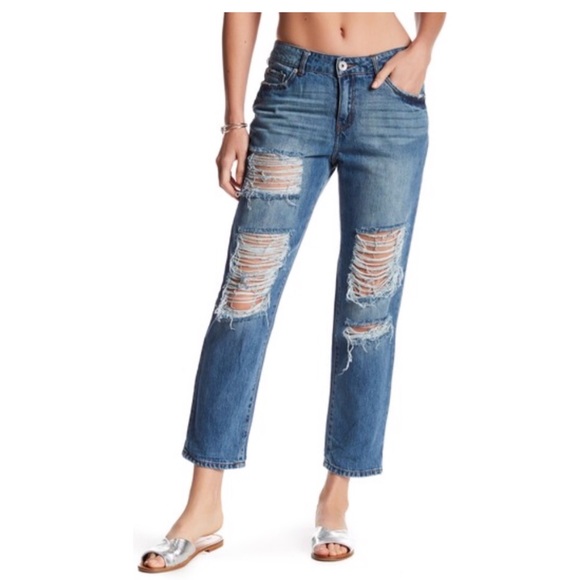 HP! Band of Gypsies Quinn Boyfriend Crop Jean NWT - Picture 2 of 4