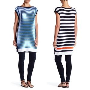 Joan Vass Multi Stripe Sweater Dress