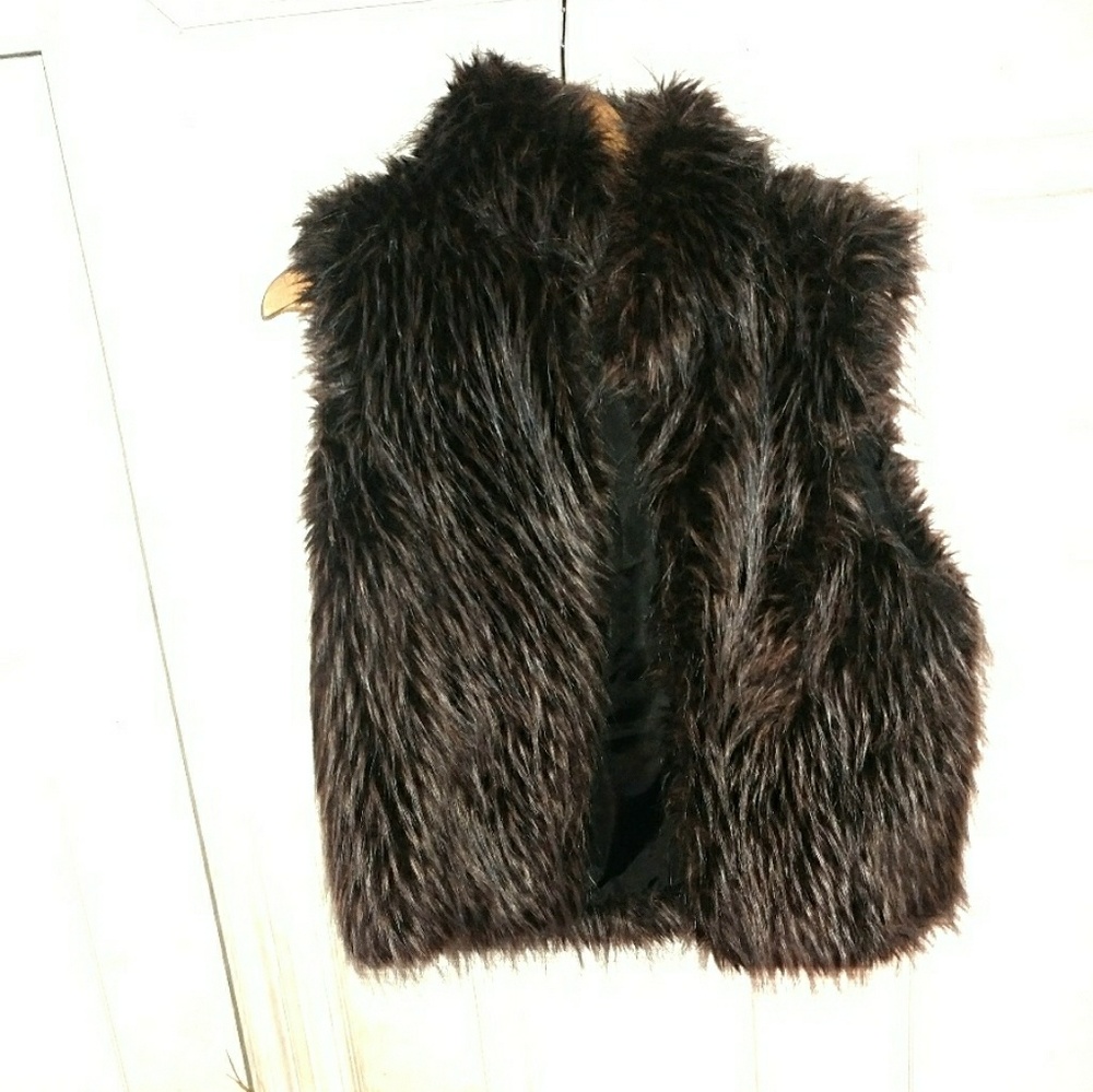 Faux fur vest
