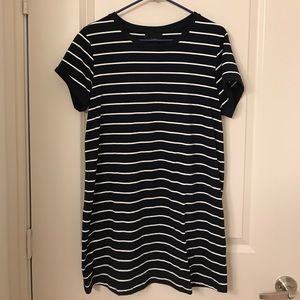 Lumiere Navy & White striped Dress